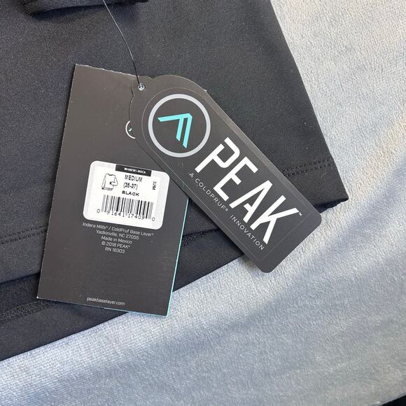 PEAK a coldpruf innovation Long sleeve mock Neck Fleece lines size M NWT - Picture 5 of 9